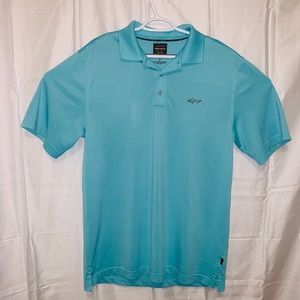NWOT Greg Norman Teal/Blue Polo Shark Embroidered